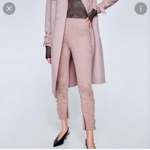 Zara faux suede leggings